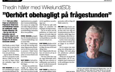 Artikel: Thedin håller med Wiklund(SD)