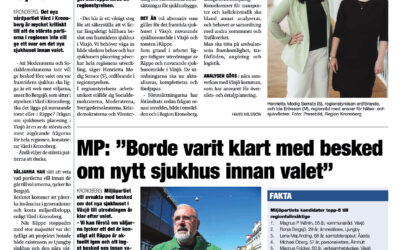 Artikel: Nytt sjukhus i Växjö utreds igen – inget beslut förrän efter valet